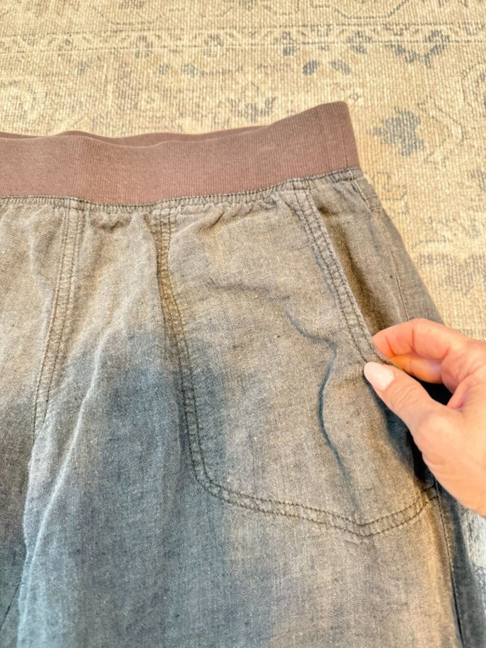 Toad & Co Women's Lina Linen Pull On Pants Medium Brown Lagenlook Coastal - Picture 4 of 11